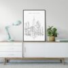 New York City Art Print on TV Rack - Portrait