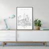 New York City Art Print on TV Rack - Portrait