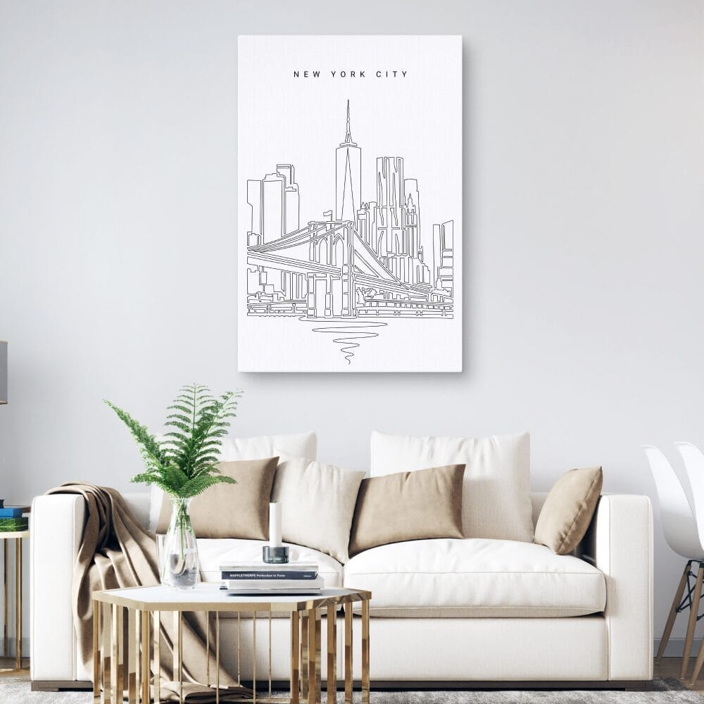 New York City Canvas Art Print - Living Room - Portrait New York City Canvas Art Print - Living Room - Portrait
