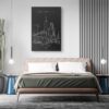 New York City Canvas Art Print for Bedroom - Portrait - Dark