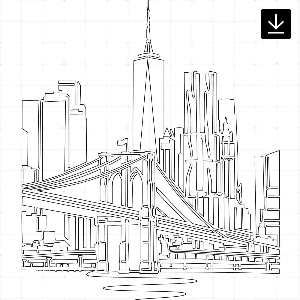 New York City SVG - Download - Portrait