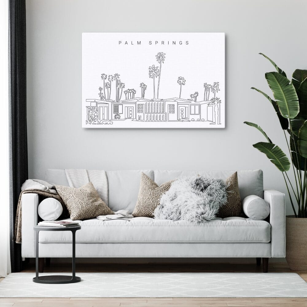 Palm Springs Canvas Art Print - Living Room Palm Springs Canvas Art Print - Living Room