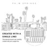 Palm Springs Vector Art - Single Line Art Detail