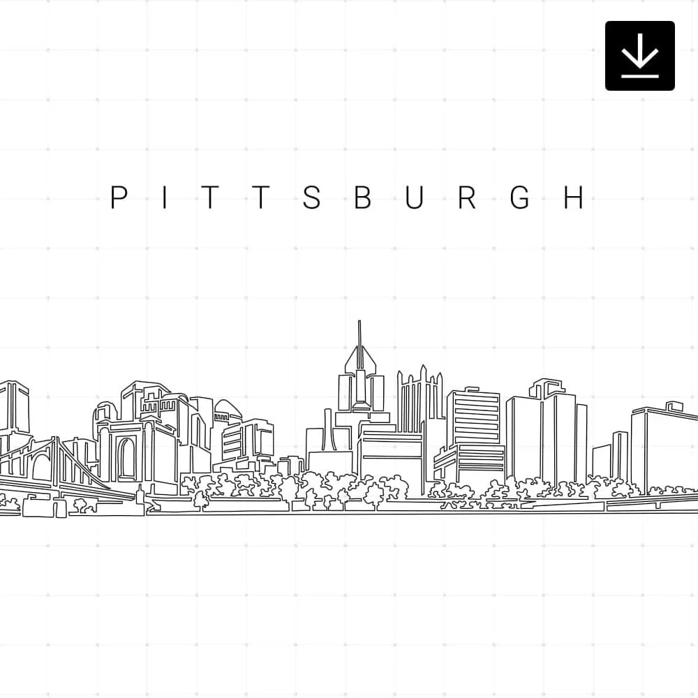 Pittsburgh City Art SVG - Download Pittsburgh City Art SVG - Download