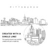 Pittsburgh City Vector Art - Single Line Art Detail