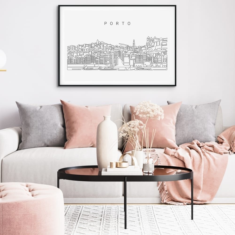 Porto Skyline Art Print for Living Room Porto Skyline Art Print for Living Room