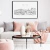 Porto Skyline Art Print for Living Room