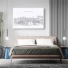 Porto Skyline Canvas Art Print - Bed Room