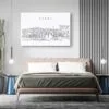 Porto Skyline Canvas Art Print - Bed Room