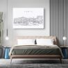 Porto Skyline Canvas Art Print - Bed Room
