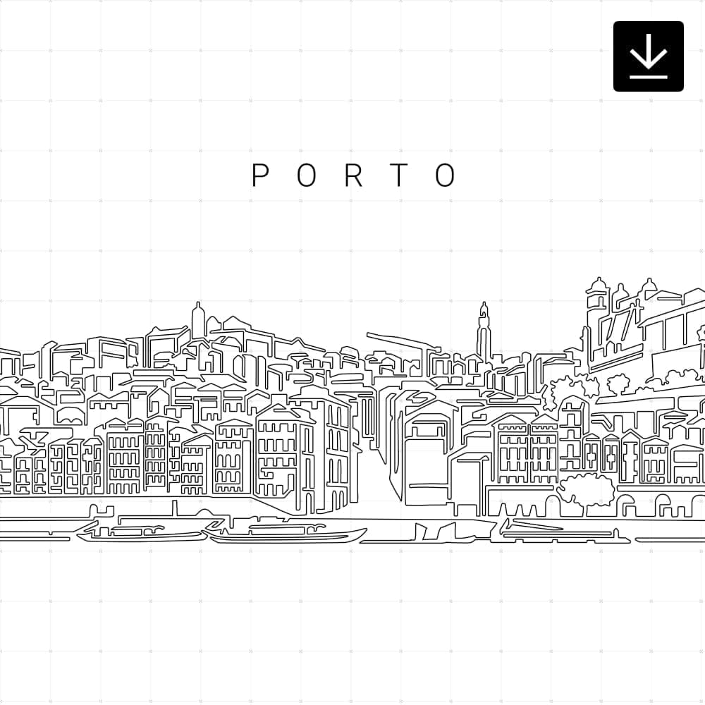Porto Skyline Vector Art – Digital Download