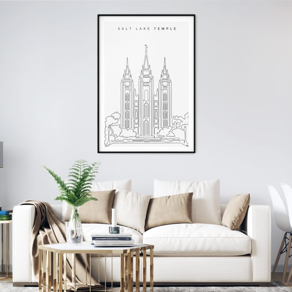 Salt Lake Temple Art Print for Living Room - Portrait Salt Lake Temple Art Print for Living Room - Portrait