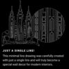 Salt Lake Temple One Line Drawing - Portrait - Dark