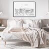 San Jose Skyline Art Print for Bedroom