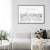 San Jose Skyline Art Print for Living Room