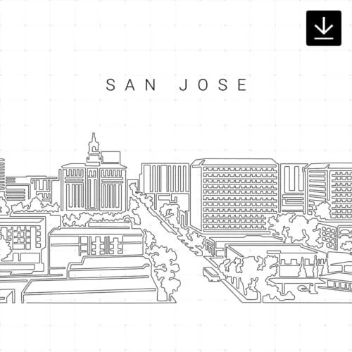 San Jose Skyline SVG - Download