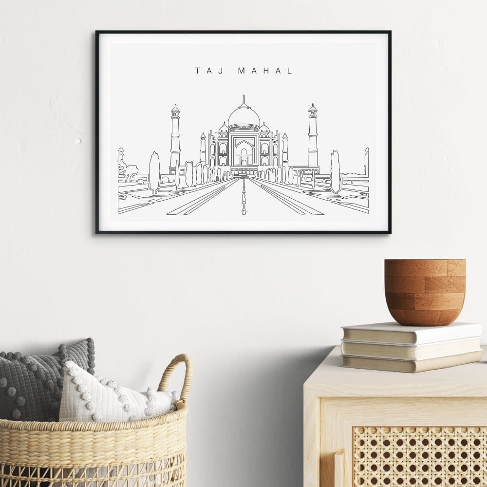 Taj Mahal Art Print for TV Room Taj Mahal Art Print for TV Room