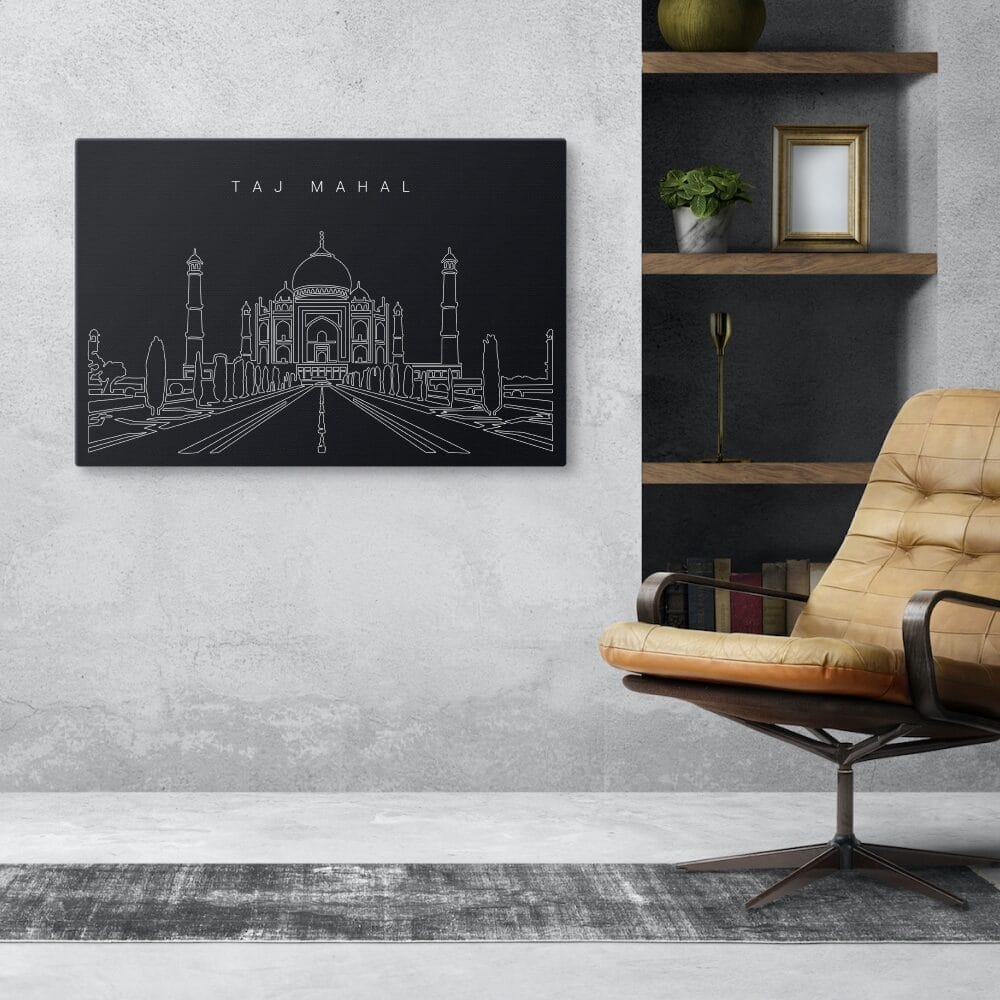 Taj Mahal Canvas Art Print - office - Dark Taj Mahal Canvas Art Print - office - Dark