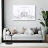 Taj Mahal Canvas Wall Art - Living Room