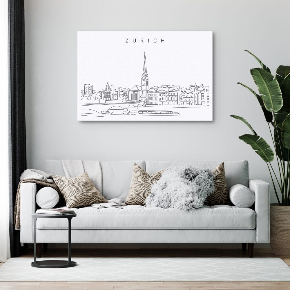 Zurich Canvas Art Print - Living Room Zurich Canvas Art Print - Living Room