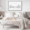 Zurich Skyline Art Print for Bedroom