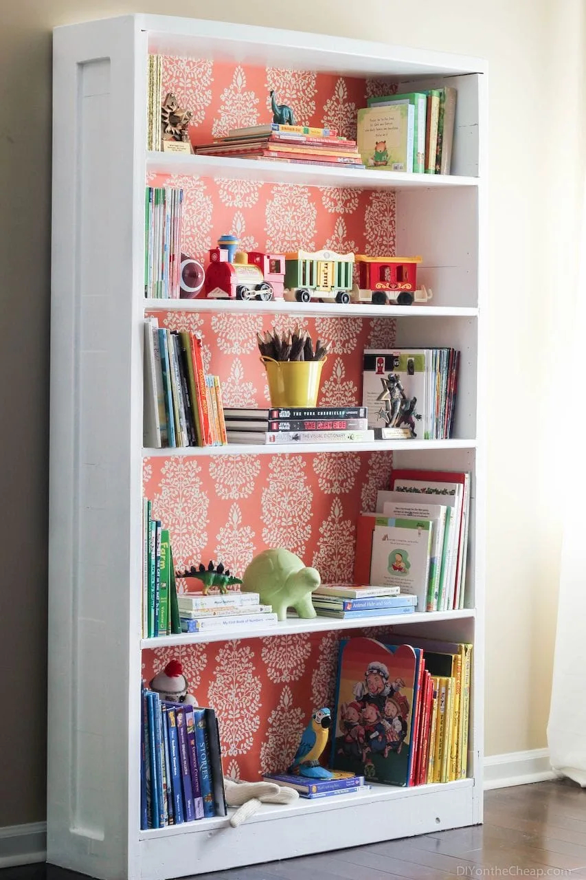 how to style a bookcase wallpaper background