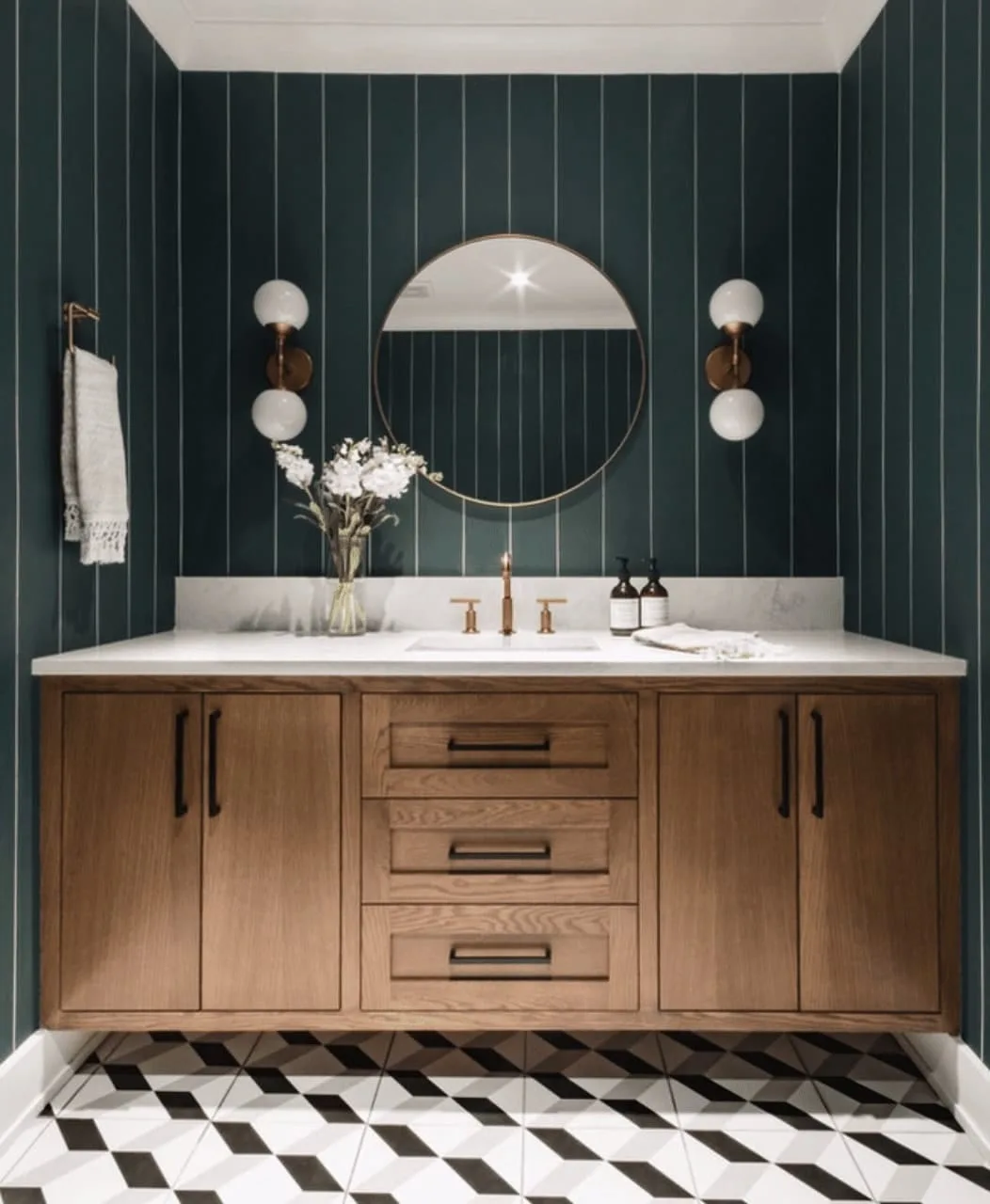 Interior Design Trends 2023 14 art deco bathroom interior design curved decor circle mirror