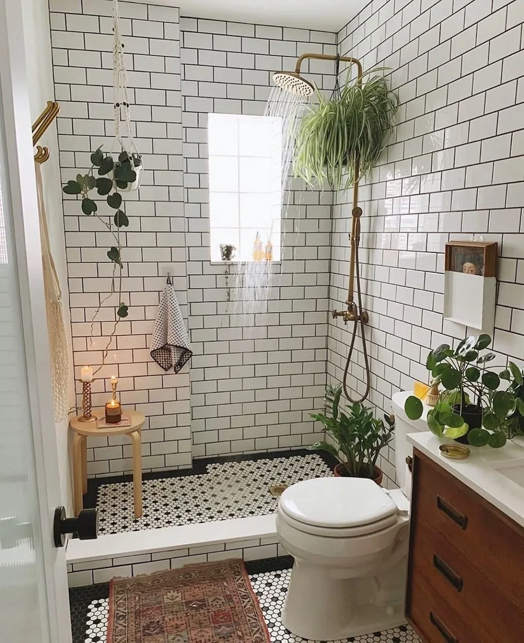 15 Glamorous Art Deco Bathroom Ideas & Tips for 2023 6 art deco bathroom interior design plants and tiles