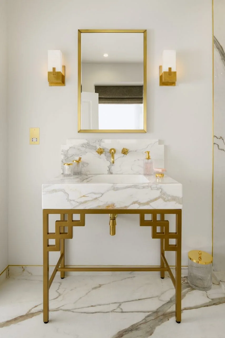 15 Glamorous Art Deco Bathroom Ideas & Tips for 2023 21 art deco bathroom interior design retro vanity