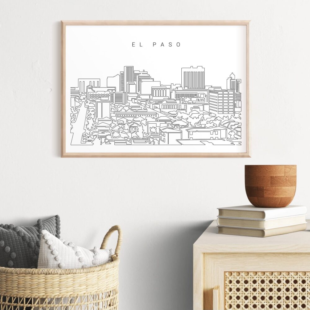 El Paso Skyline Art Print - Hallway El Paso Skyline Art Print - Hallway