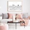 El Paso Skyline Art Print for Living Room