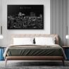 El Paso Skyline Canvas Art Print - Bed Room - Dark