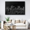 El Paso Skyline Canvas Art Print - Living Room - Dark