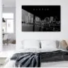 Austin Texas Line Art Metal Print - Bed Room - Dark