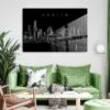Austin Texas Line Art Metal Print - Living Room - Dark