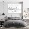 Baltimore Metal Print Wall Art - Bedroom - Light