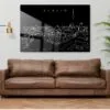 Berlin Line Art Metal Print - Living Room - Dark