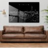 Berlin Line Art Metal Print - Living Room - Dark