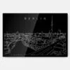 Berlin Line Art Metal Print Wall Art - Main - Dark