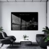 Boston Charles River Metal Print - Office - Dark