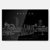 Boston Charles River Metal Print Wall Art - Dark