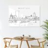 Boston Charles River Metal Print Wall Art - Kitchen - Dark