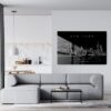 Brooklyn Bridge Line Art Metal Print - Living Room - Dark