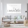Chicago Skyline Metal Print - Light - Living Room