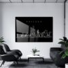 Chicago Skyline Metal Print - Office - Dark