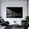 Chicago Skyline Metal Print - Office - Dark