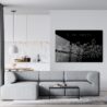 Cincinnati Line Art Metal Print - Living Room - Dark