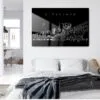 Cleveland Line Art Metal Print - Bed Room - Dark