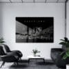 Cleveland Line Art Metal Print - Office - Dark
