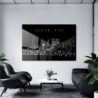 Cleveland Line Art Metal Print - Office - Dark